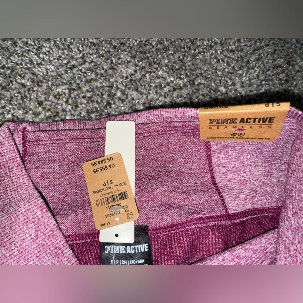 Pink seamless active leggings - Picture 3 of 4